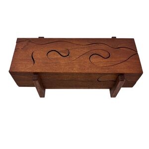 Handcrafted Wooden 10-Piece Puzzle with Stand Mind Brain Teaser